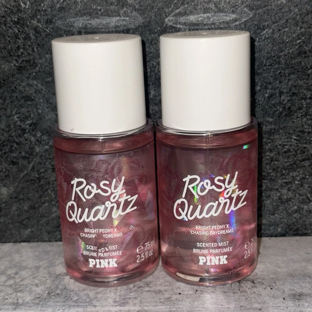 2 ROSY QUARTZ VICTORIA'S SECRET PINK SCENTED MIST BRIGHT PEONY & DAYDREAMS 2.5oz